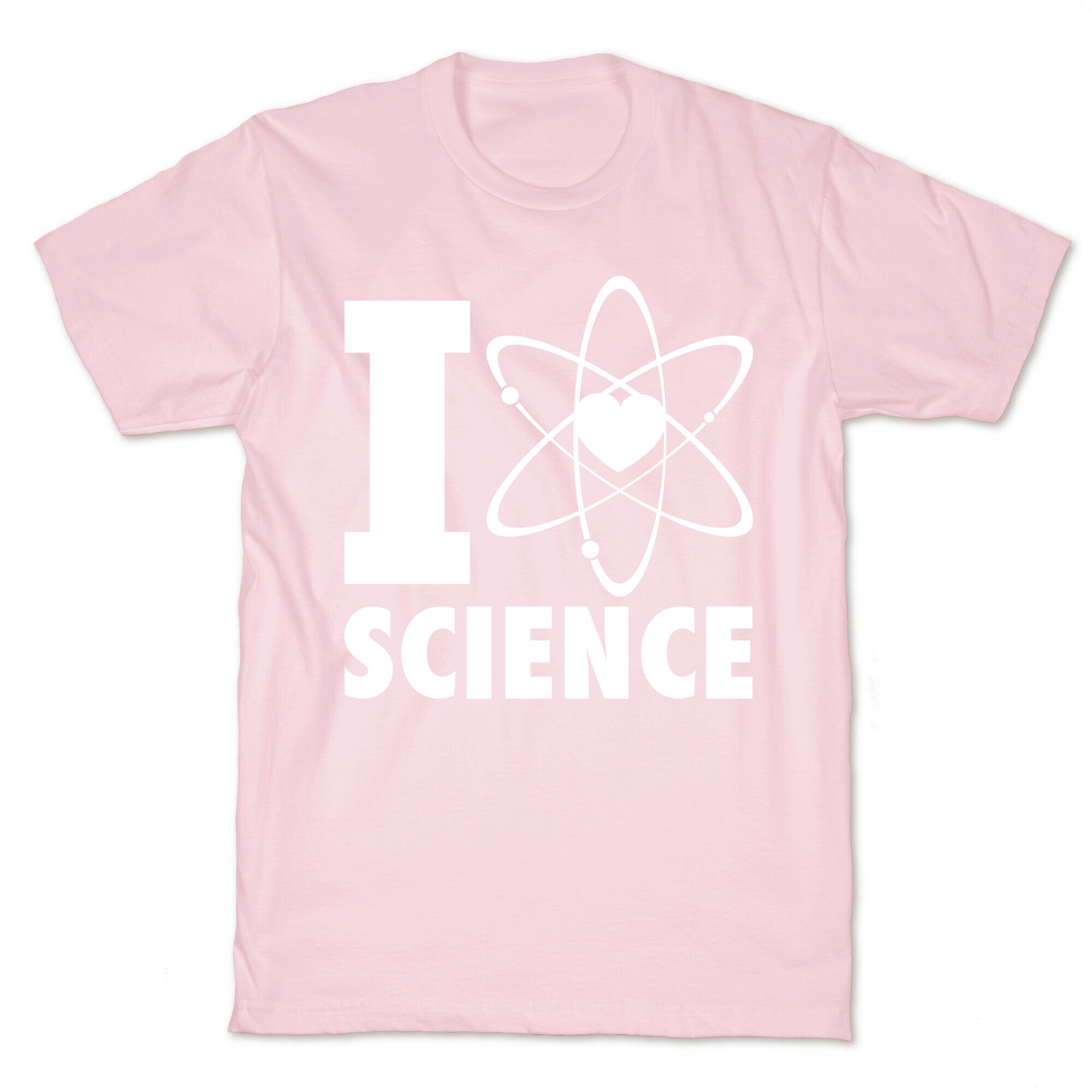 I Love Science (Atom Heart) (White Ink) T-Shirt